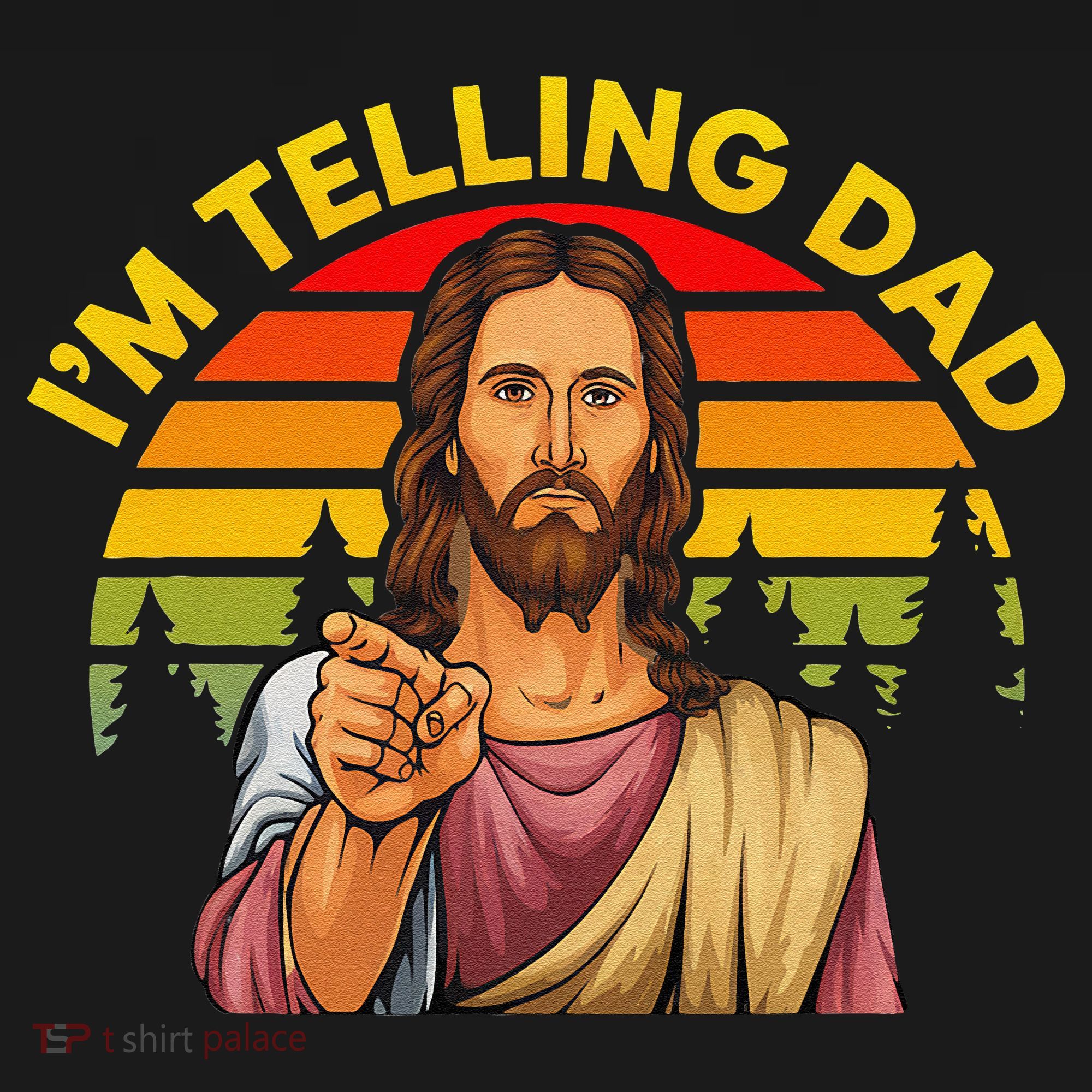 Funny IM Telling Dad Religious Christian Jesus Meme Ornament