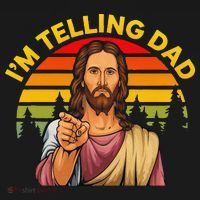 Funny IM Telling Dad Religious Christian Jesus Meme Baby Bodysuit thumb 2