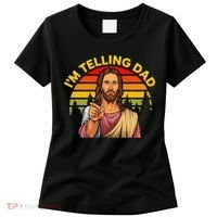 Funny IM Telling Dad Religious Christian Jesus Meme Women's T-Shirt thumb 0