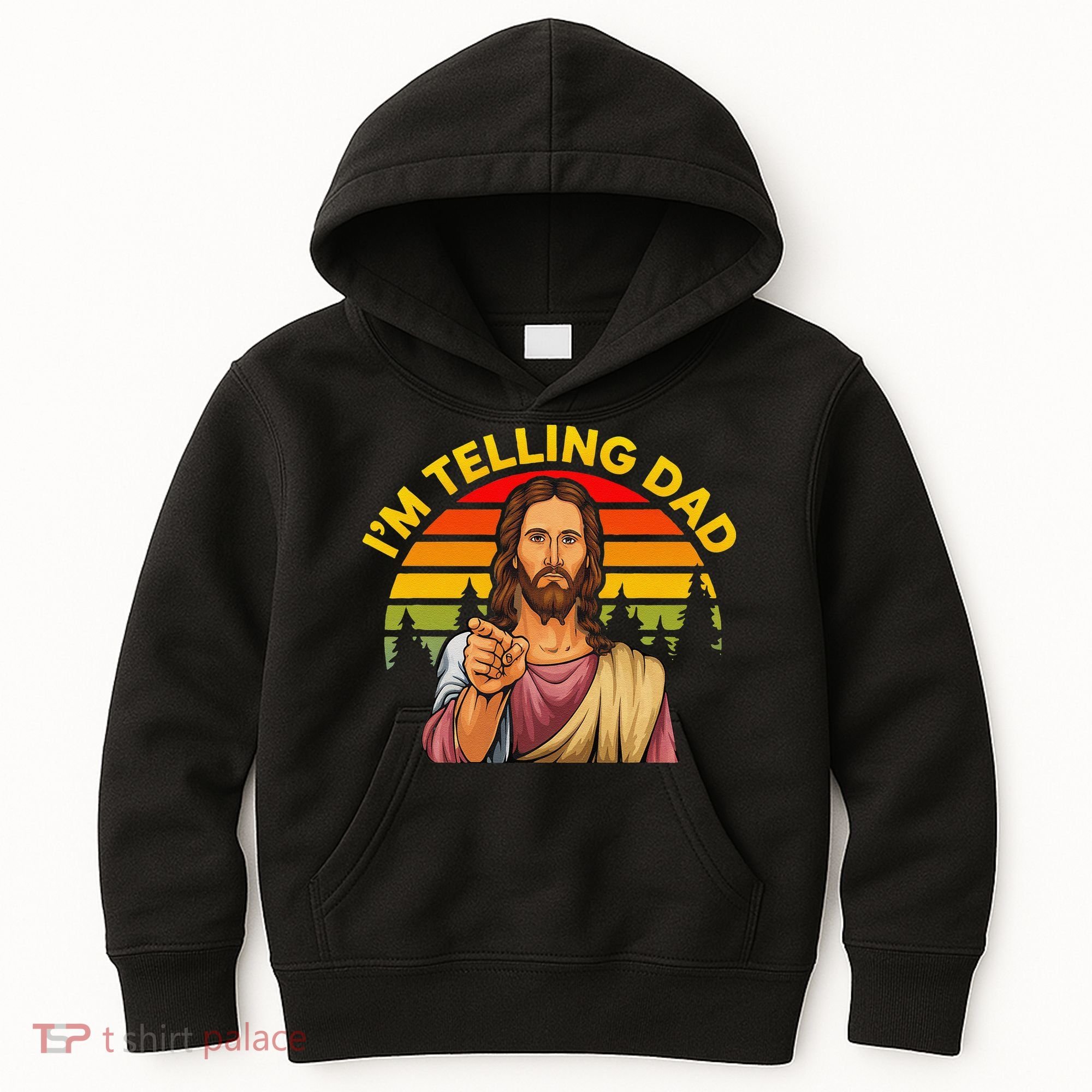 Funny IM Telling Dad Religious Christian Jesus Meme Kids Hoodie