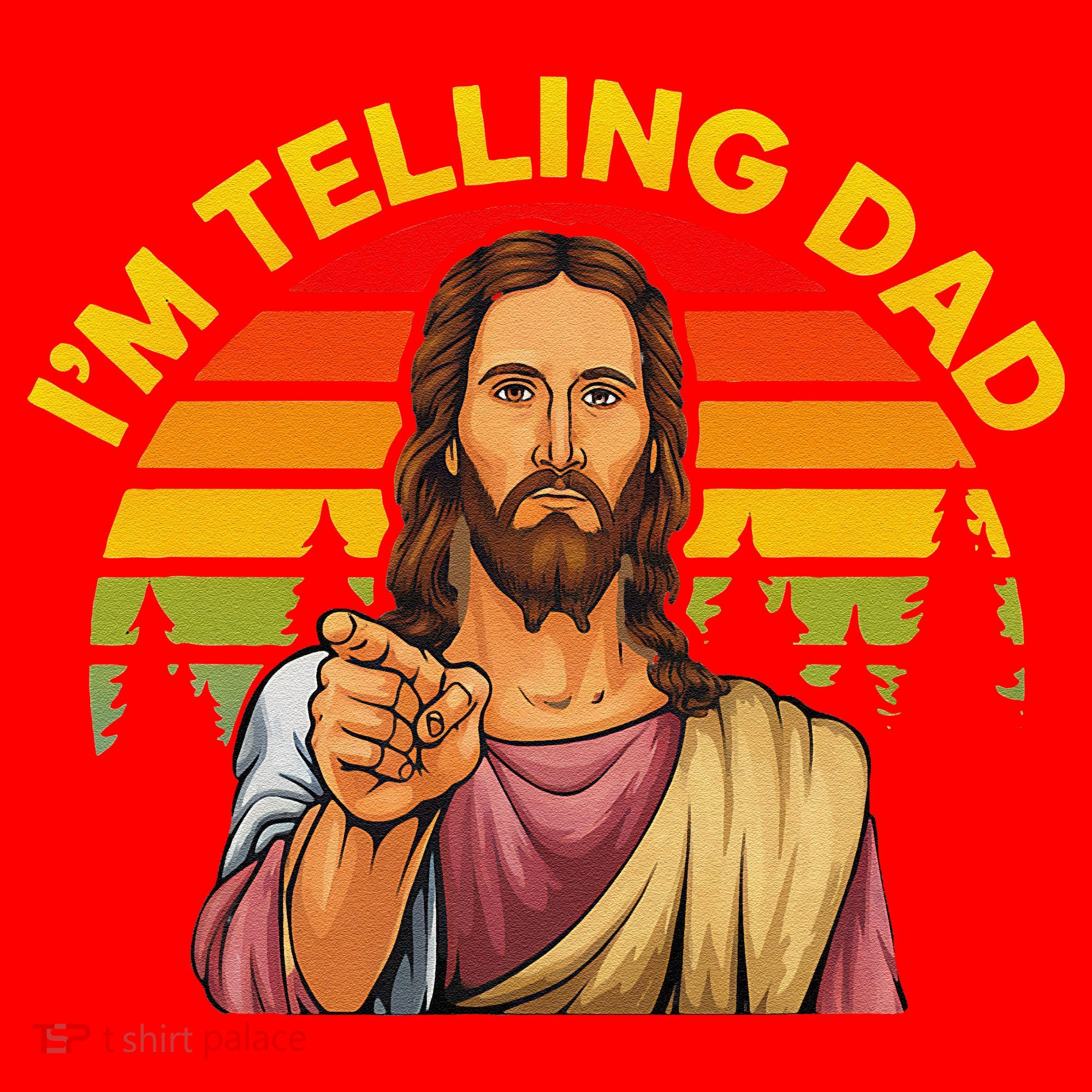 Funny IM Telling Dad Religious Christian Jesus Meme Santa Hat