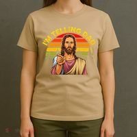 Funny IM Telling Dad Religious Christian Jesus Meme T-Shirt thumb 4