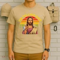 Funny IM Telling Dad Religious Christian Jesus Meme T-Shirt thumb 6