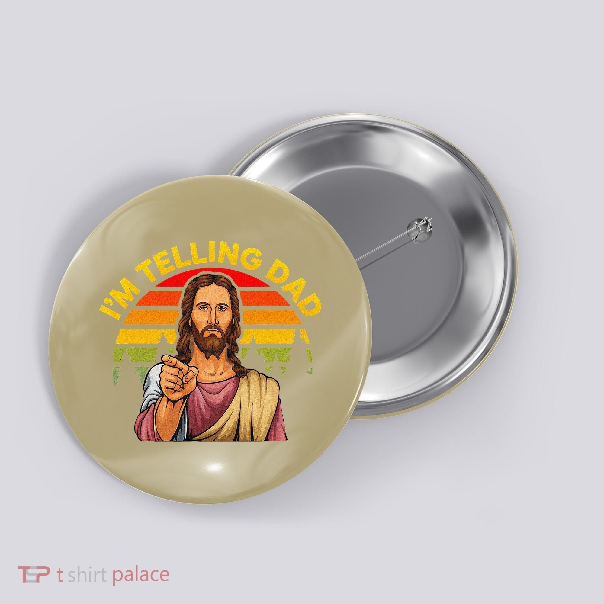 Funny IM Telling Dad Religious Christian Jesus Meme Button