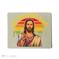 Funny IM Telling Dad Religious Christian Jesus Meme Mousepad thumb 0