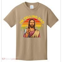 Funny IM Telling Dad Religious Christian Jesus Meme Kids T-Shirt thumb 0