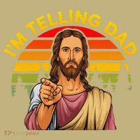Funny IM Telling Dad Religious Christian Jesus Meme Kids T-Shirt thumb 2