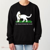 Funny Ill Tread Wherever I Want Cat Vs Tread On Me Snake Women's Sweatshirt thumb 0