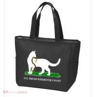 Funny Ill Tread Wherever I Want Cat Vs Tread On Me Snake Tote Bag thumb 3