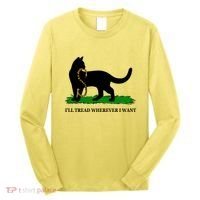 Funny Ill Tread Wherever I Want Cat Vs Tread On Me Snake Long Sleeve Shirt thumb 0