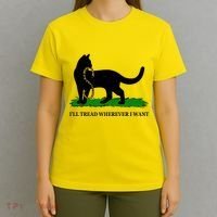 Funny Ill Tread Wherever I Want Cat Vs Tread On Me Snake T-Shirt thumb 4