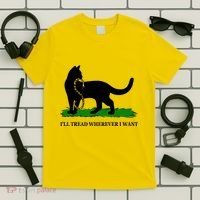 Funny Ill Tread Wherever I Want Cat Vs Tread On Me Snake T-Shirt thumb 5
