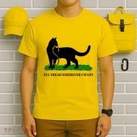 Funny Ill Tread Wherever I Want Cat Vs Tread On Me Snake T-Shirt thumb 6
