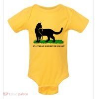 Funny Ill Tread Wherever I Want Cat Vs Tread On Me Snake Baby Bodysuit thumb 0
