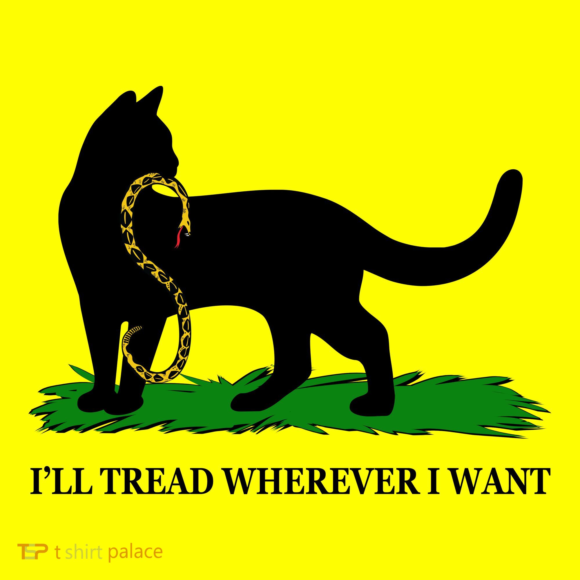 Funny Ill Tread Wherever I Want Cat Vs Tread On Me Snake Baby Bodysuit