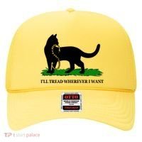Funny Ill Tread Wherever I Want Cat Vs Tread On Me Snake Hat thumb 0