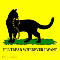 Funny Ill Tread Wherever I Want Cat Vs Tread On Me Snake Toddler T-Shirt thumb 2