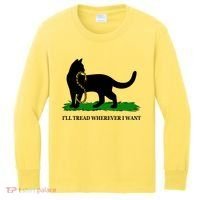 Funny Ill Tread Wherever I Want Cat Vs Tread On Me Snake Kids Long Sleeve Shirt thumb 0