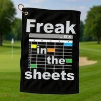 Freak In The Sheets Funny Accountant Analyst Secretary Golf Towel thumb 1