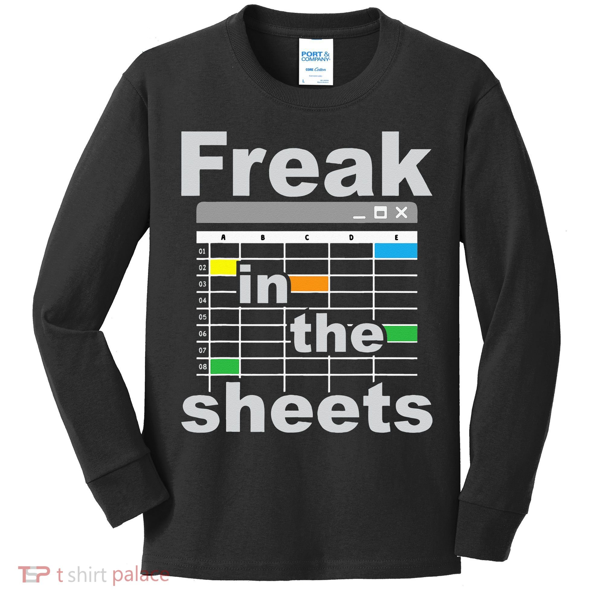 Freak In The Sheets Funny Accountant Analyst Secretary Kids Long Sleeve Shirt
