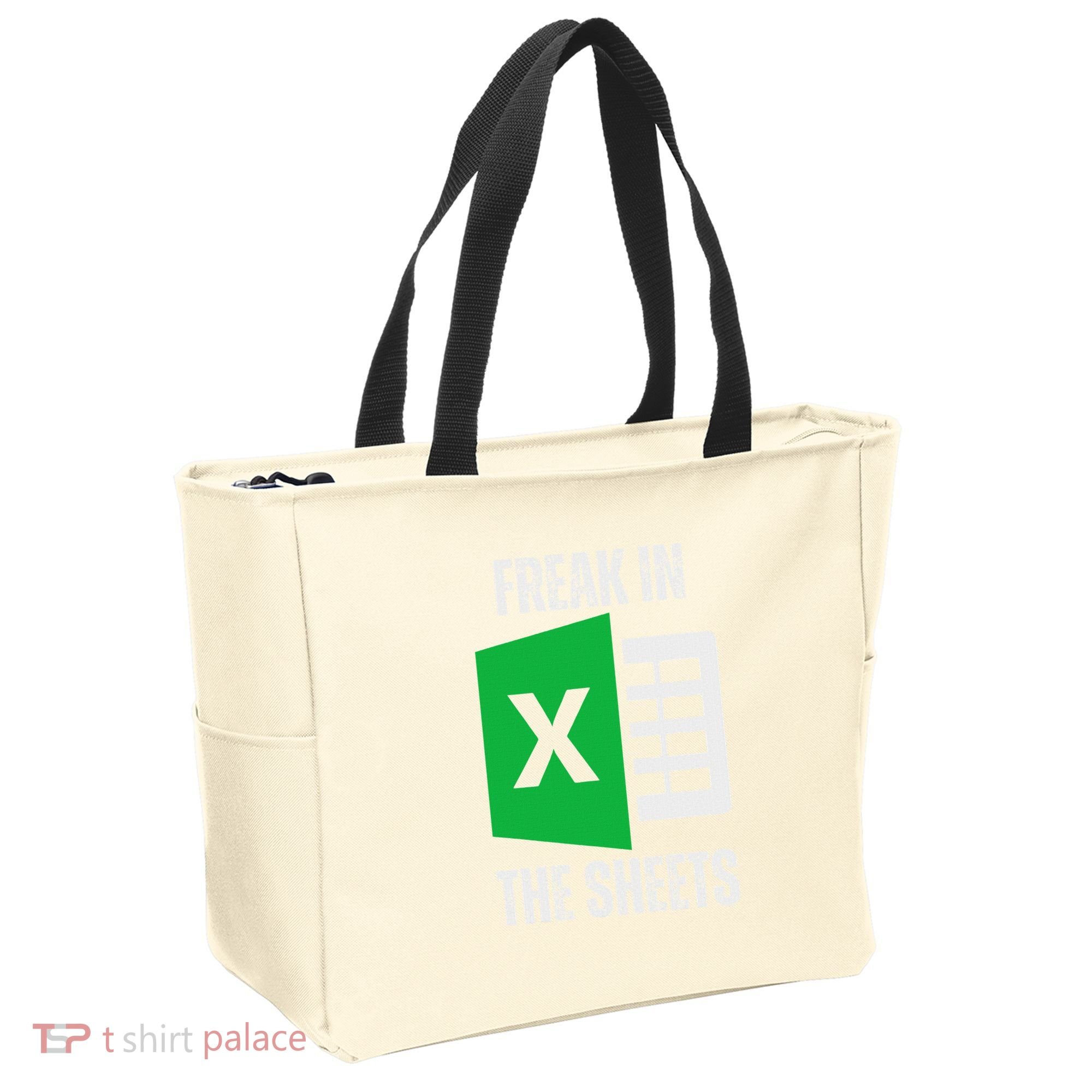 Freak In The Sheets Excel Spreadsheet Funny Office Jokes Tote Bag