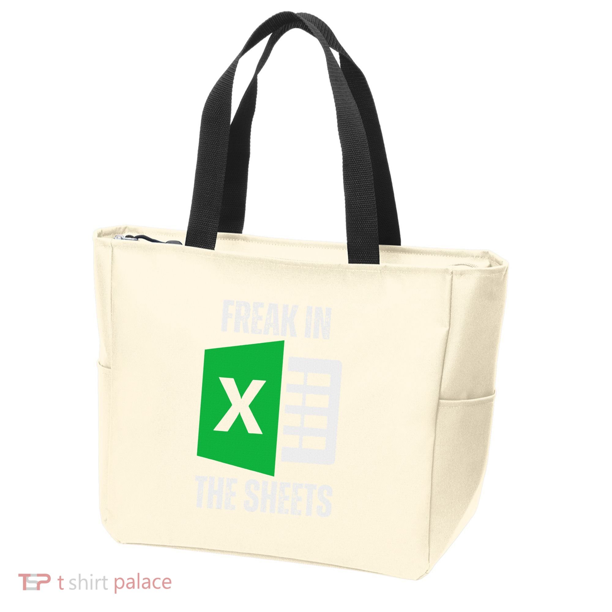 Freak In The Sheets Excel Spreadsheet Funny Office Jokes Tote Bag