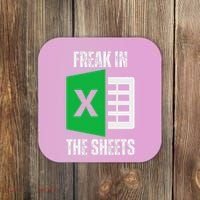 Freak In The Sheets Excel Spreadsheet Funny Office Jokes Coaster thumb 0