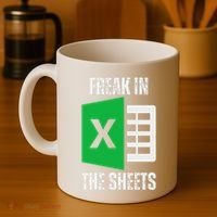 Freak In The Sheets Excel Spreadsheet Funny Office Jokes Coffee Mug thumb 4