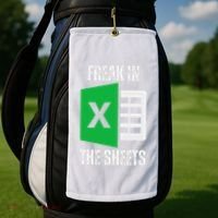 Freak In The Sheets Excel Spreadsheet Funny Office Jokes Golf Towel thumb 2