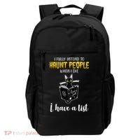 Fully Intend To Haunt People When I Die Funny Cat Backpack thumb 0