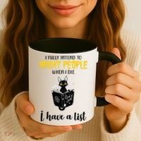 Fully Intend To Haunt People When I Die Funny Cat Coffee Mug thumb 3