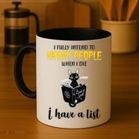 Fully Intend To Haunt People When I Die Funny Cat Coffee Mug thumb 4