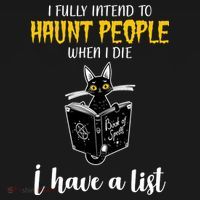 Fully Intend To Haunt People When I Die Funny Cat Women's Tank Top thumb 5