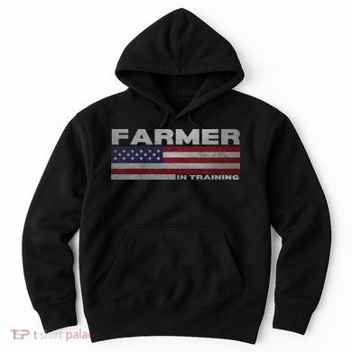 Farmer In Training Future Farmer Patriotic American Flag Hoodie