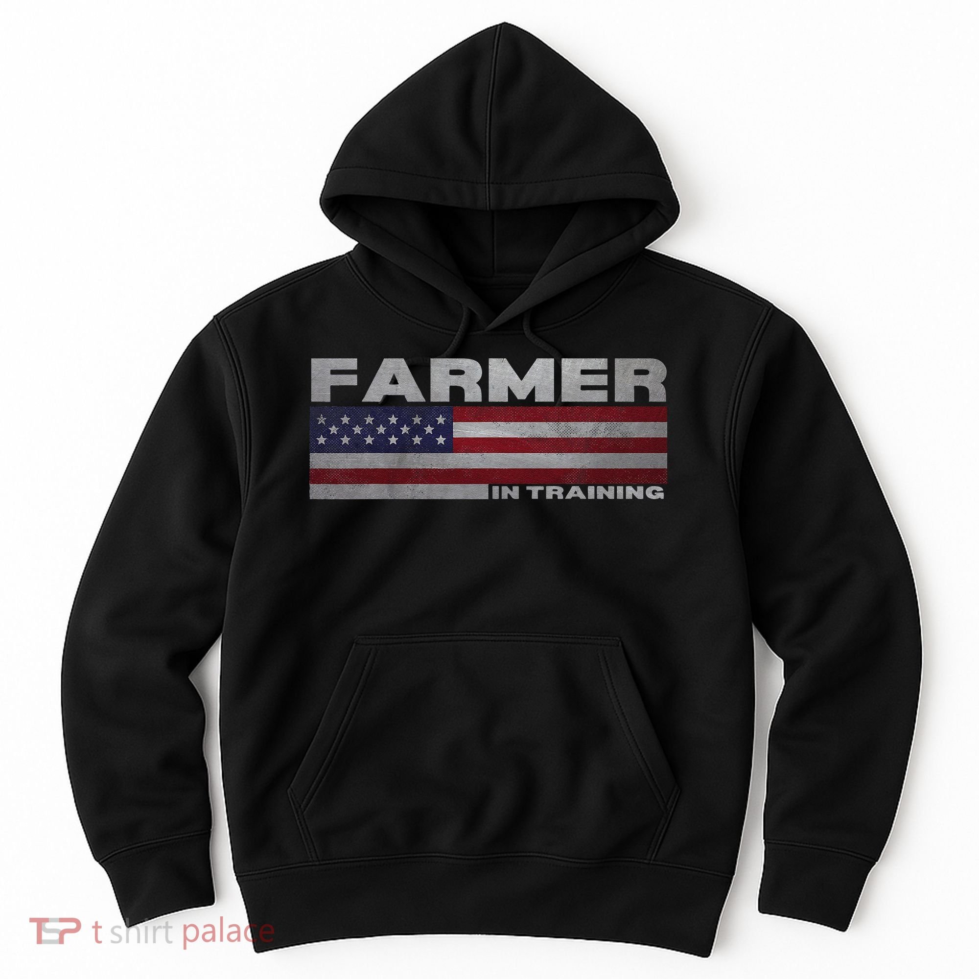 Farmer In Training Future Farmer Patriotic American Flag Hoodie