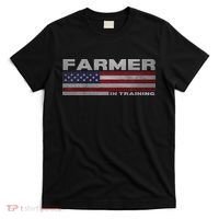 Farmer In Training Future Farmer Patriotic American Flag T-Shirt thumb 0