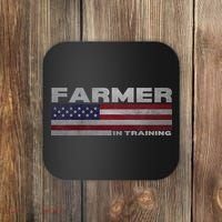 Farmer In Training Future Farmer Patriotic American Flag Coaster thumb 0