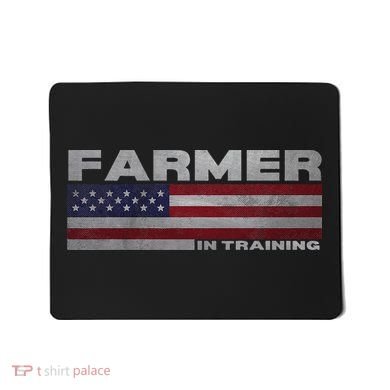 Farmer In Training Future Farmer Patriotic American Flag Mousepad