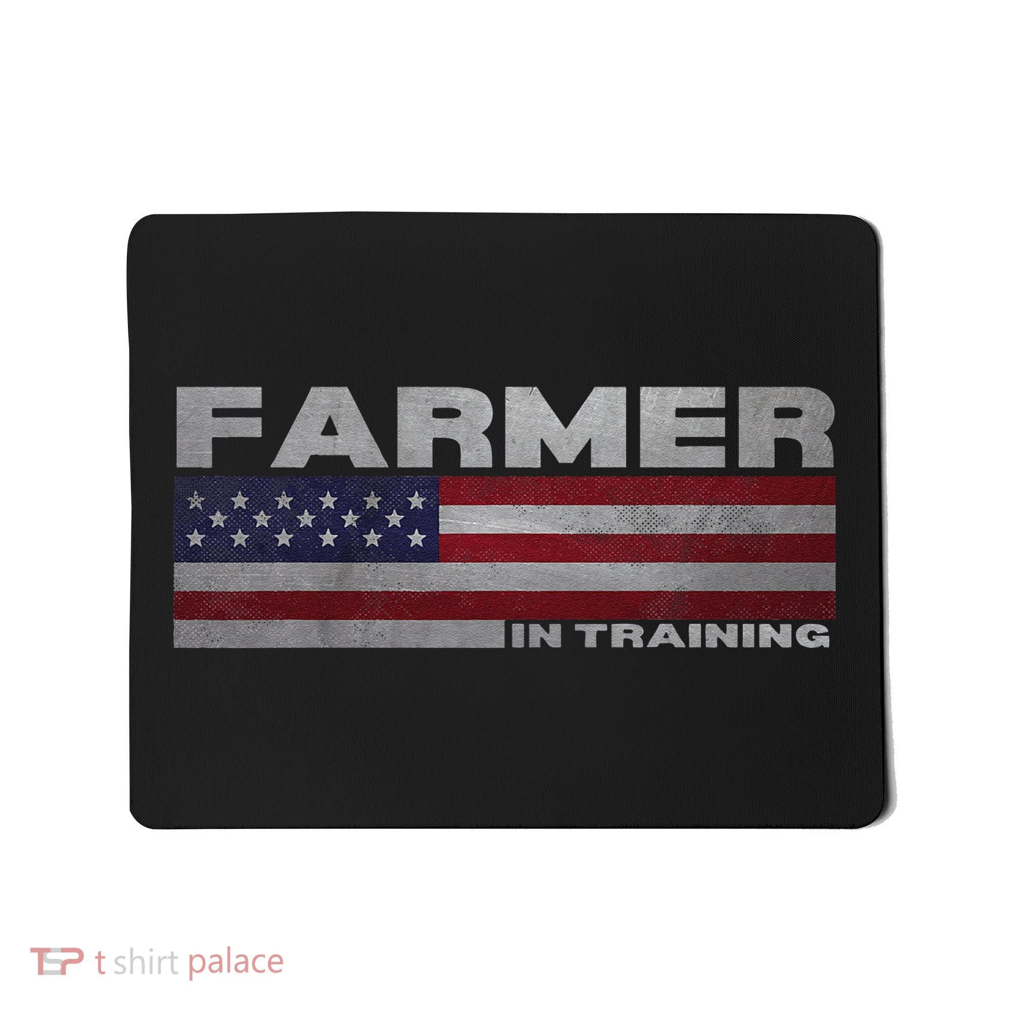 Farmer In Training Future Farmer Patriotic American Flag Mousepad