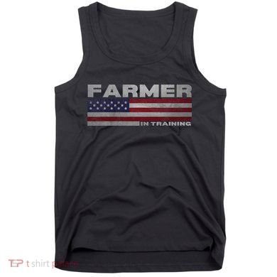 Farmer In Training Future Farmer Patriotic American Flag Tank Top