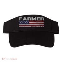 Farmer In Training Future Farmer Patriotic American Flag Visor thumb 0