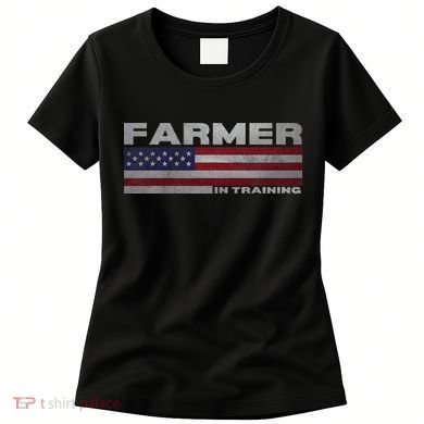 Farmer In Training Future Farmer Patriotic American Flag Women's T-Shirt