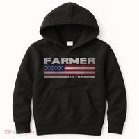 Farmer In Training Future Farmer Patriotic American Flag Kids Hoodie thumb 0