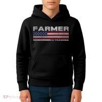 Farmer In Training Future Farmer Patriotic American Flag Kids Hoodie thumb 4