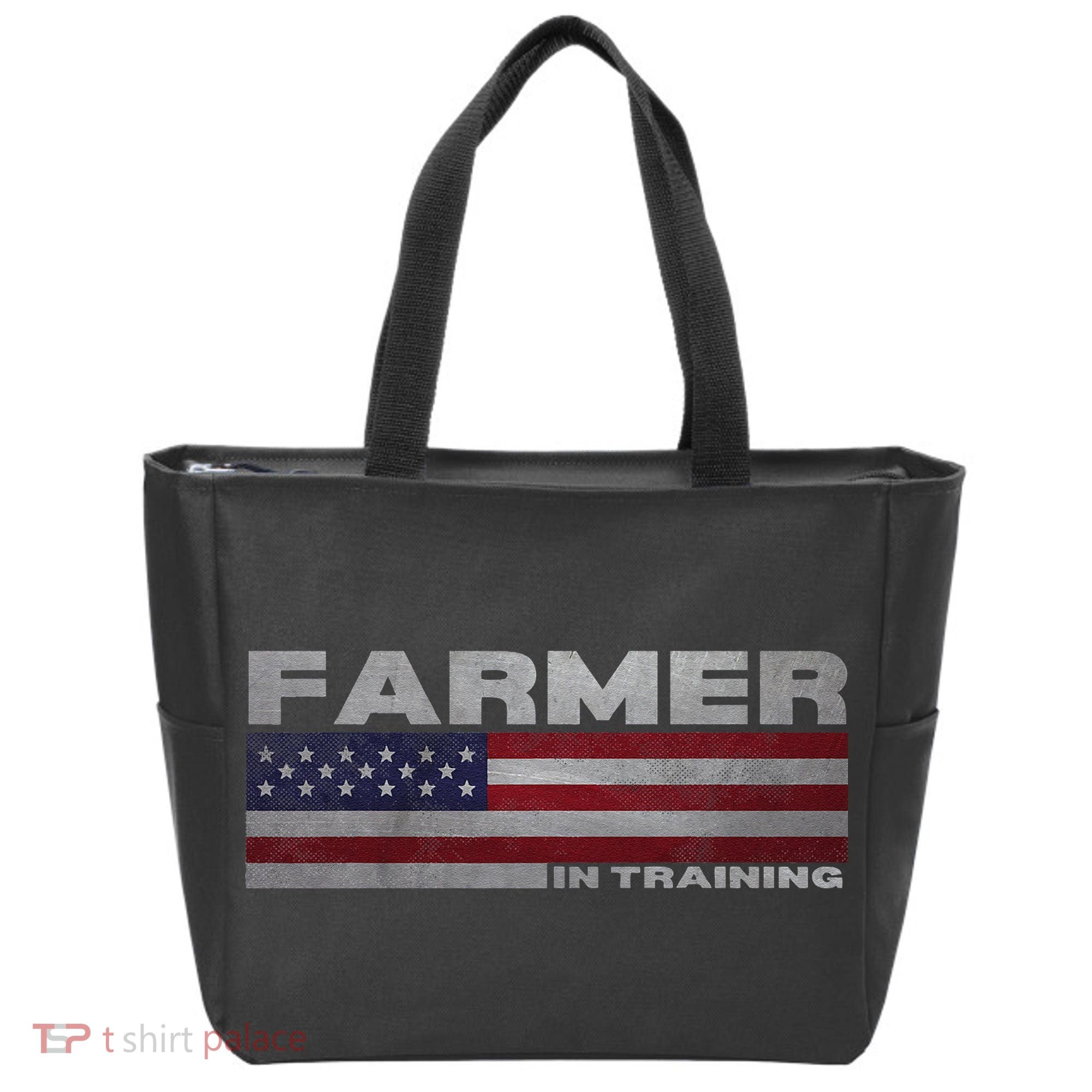 Farmer In Training Future Farmer Patriotic American Flag Tote Bag