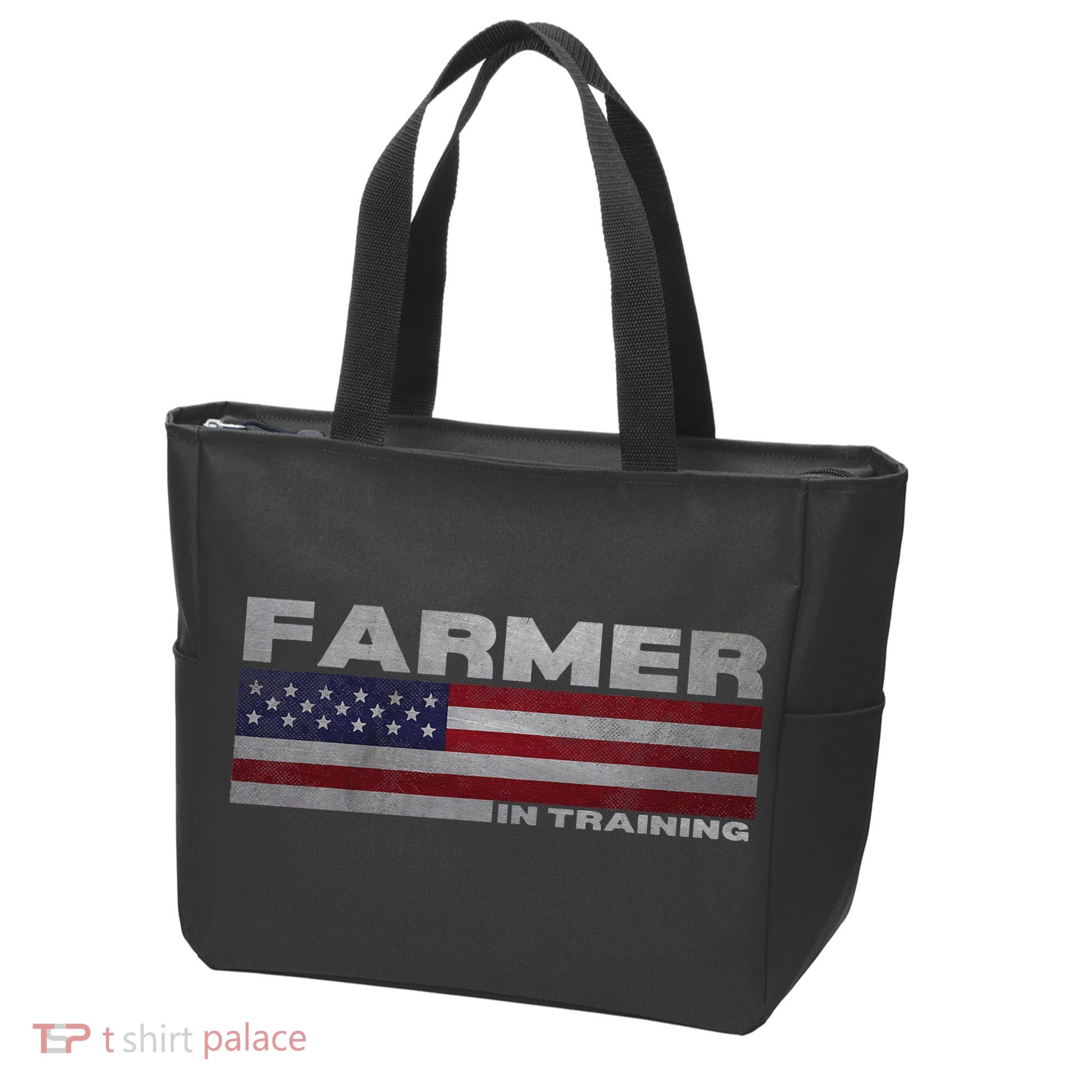 Farmer In Training Future Farmer Patriotic American Flag Tote Bag