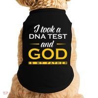 Funny I Took A Dna Test God Is My Father Jesus Christian Doggie Tank thumb 0
