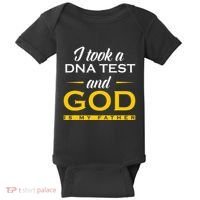 Funny I Took A Dna Test God Is My Father Jesus Christian Baby Bodysuit thumb 0