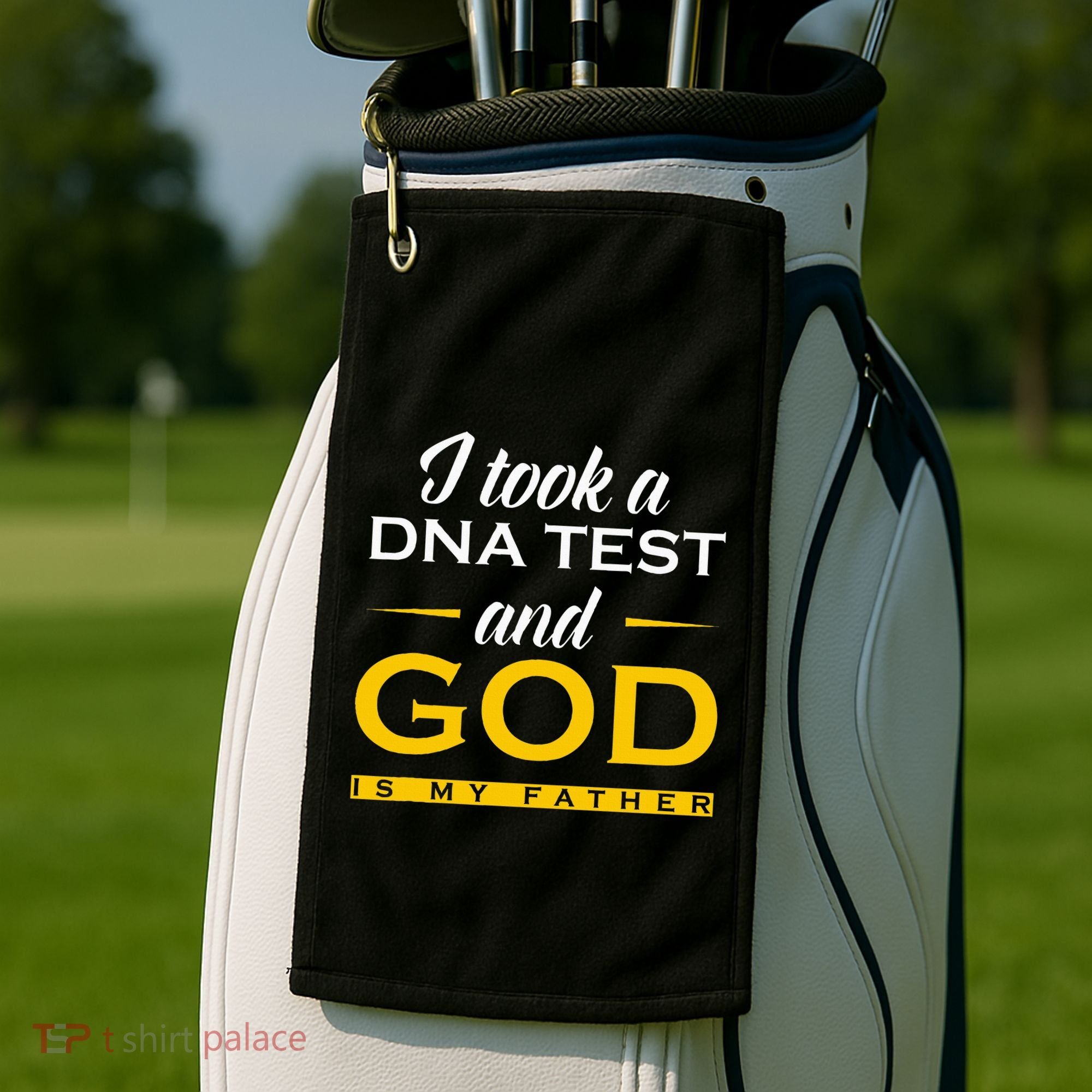 Funny I Took A Dna Test God Is My Father Jesus Christian Golf Towel