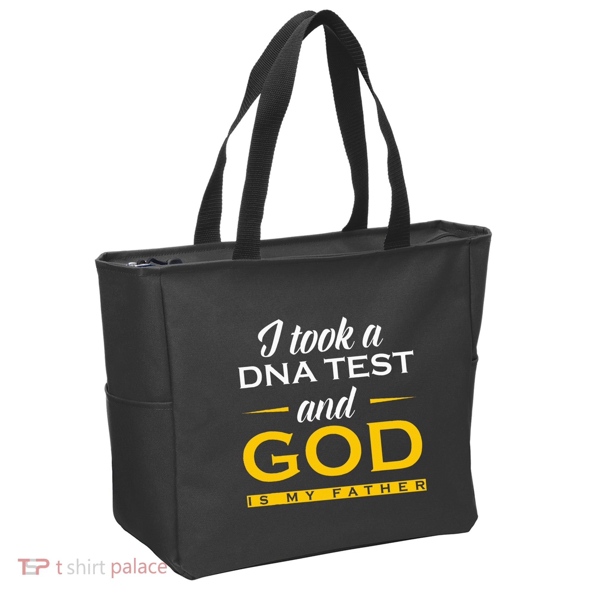 Funny I Took A Dna Test God Is My Father Jesus Christian Tote Bag